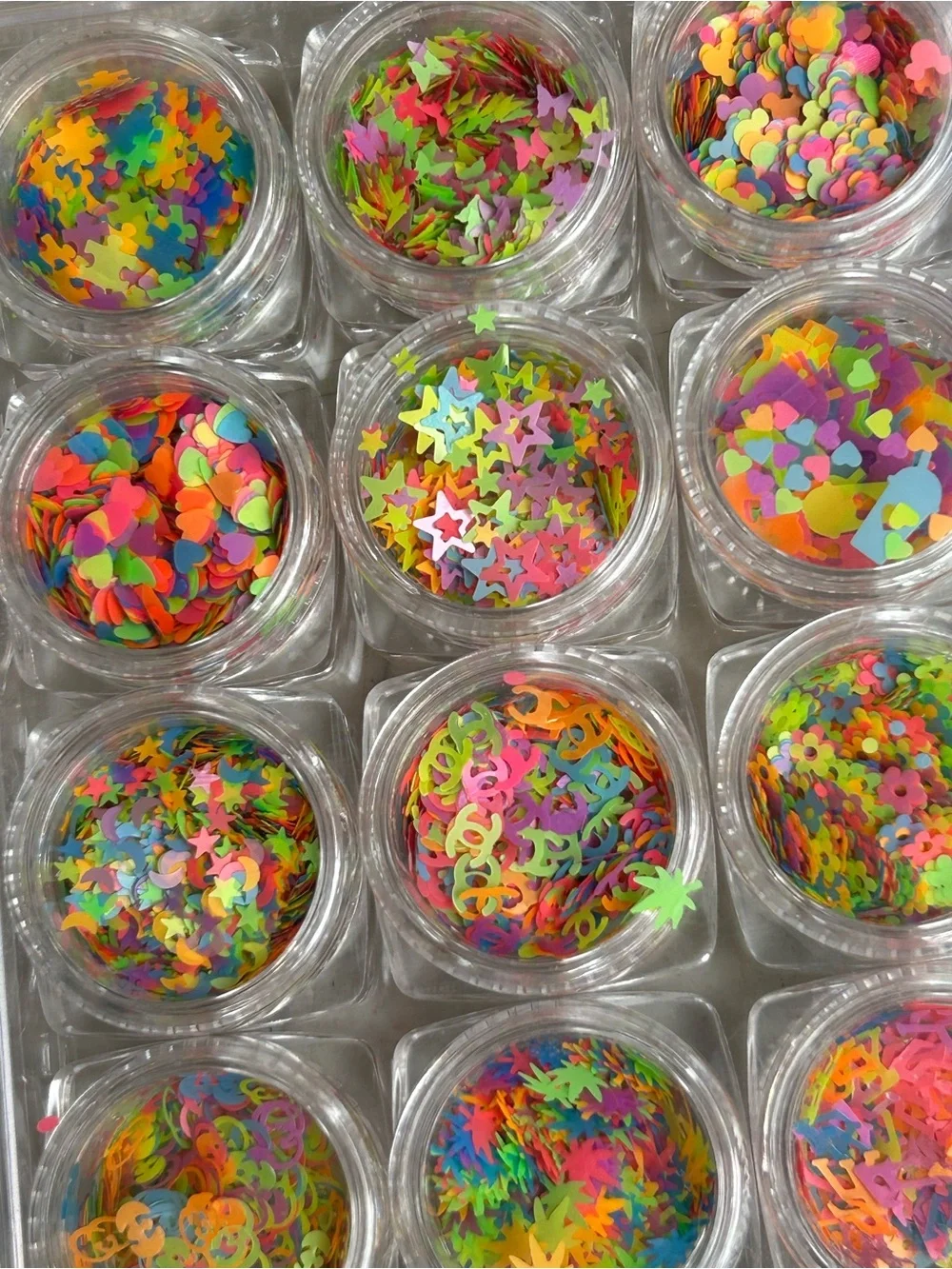 Mix neon set nail art